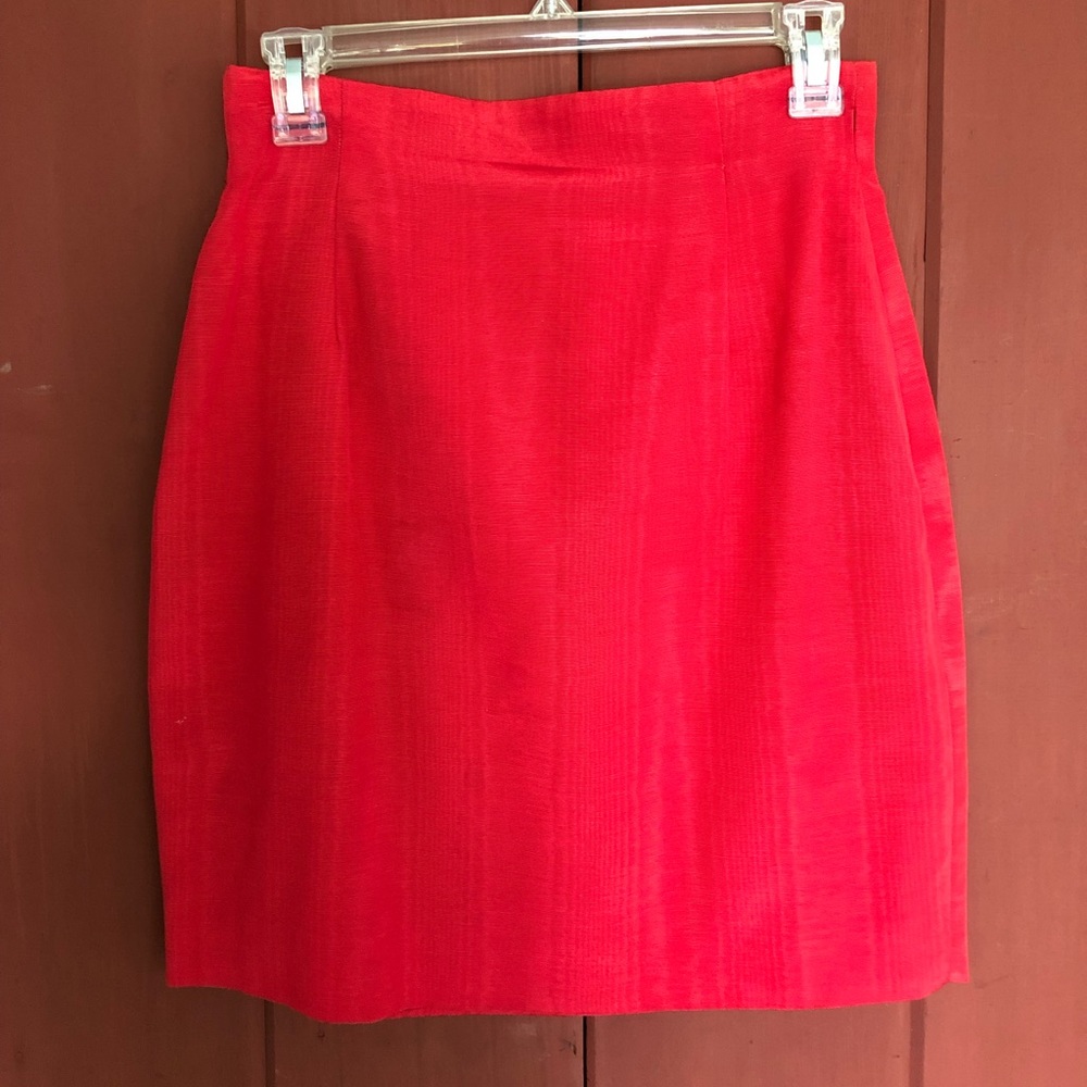 Vintage fire truck red mini skirt